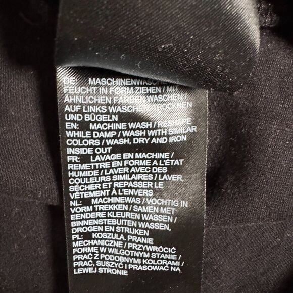 Ulla Popken Black Leaf Print Stretch Tunic Top Womens 24/26 Summer Boho Tropical - Picture 9 of 9